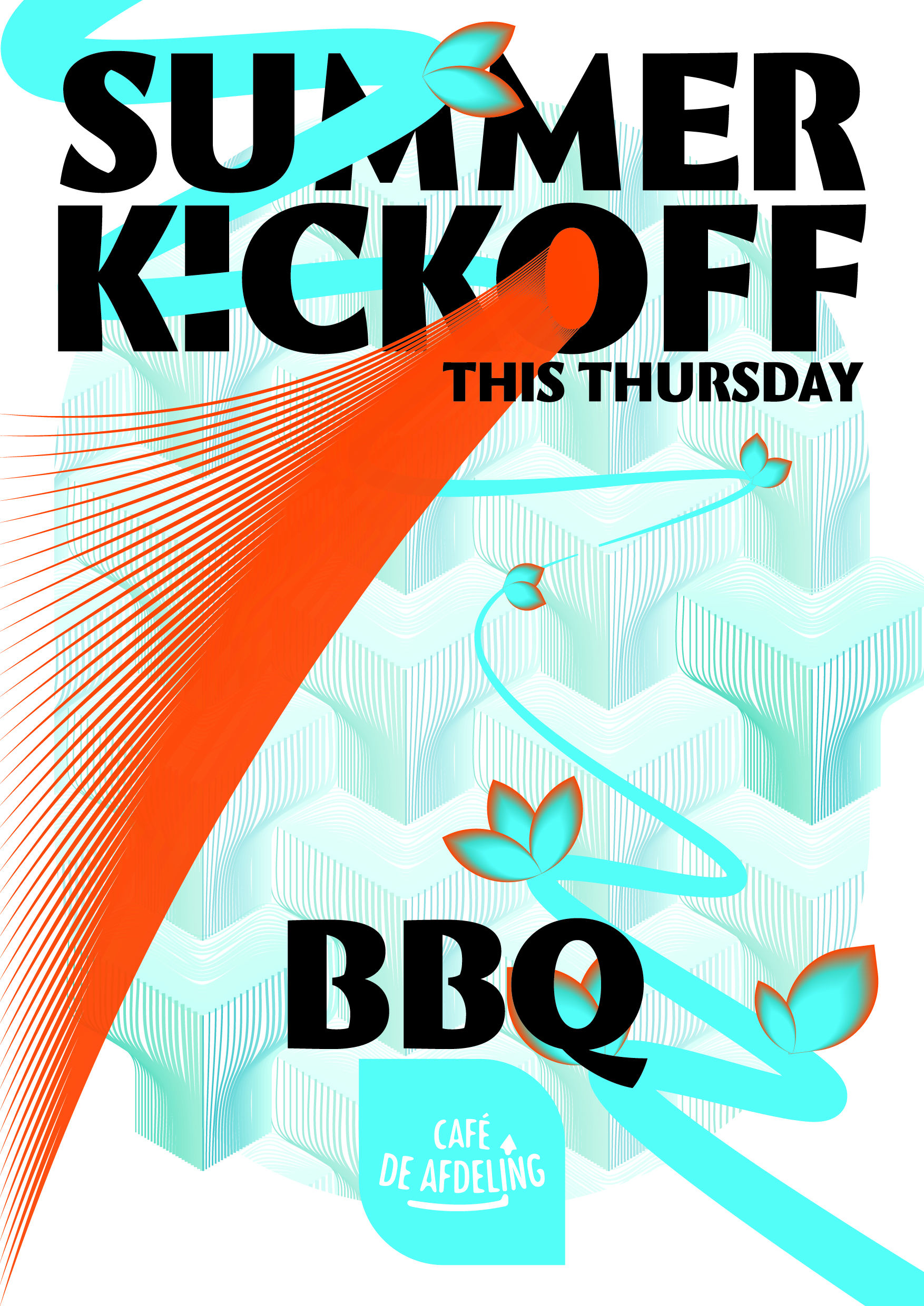 A barbeque event poster for a summer kickoff